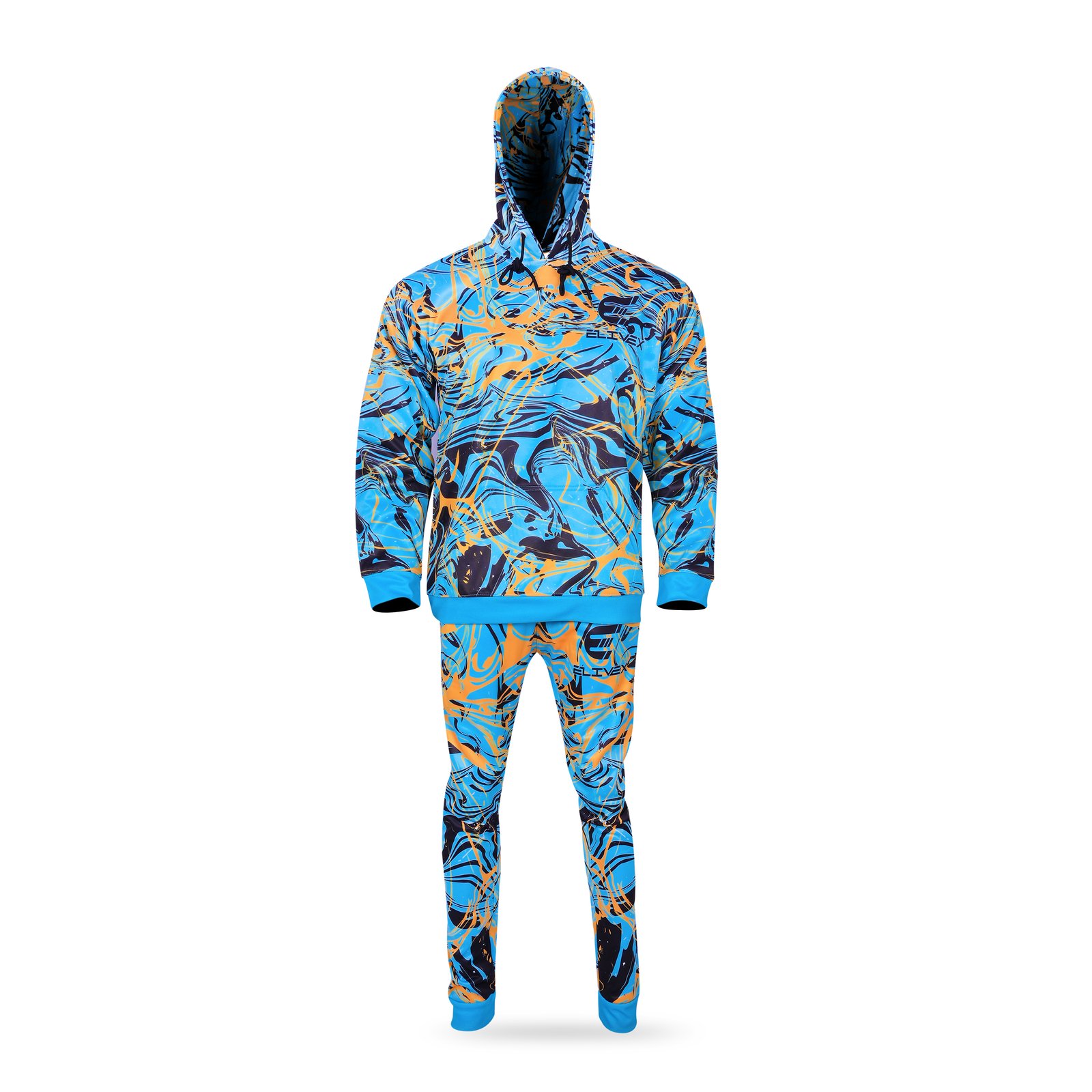 ELIVEX Printed Hoodie Tracksuit